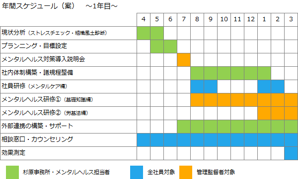 年間スケジュール案（1年目）