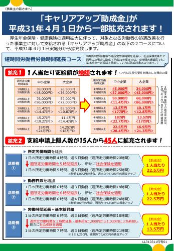 キャリアアップ助成金拡充厚生労働省リーフレット
