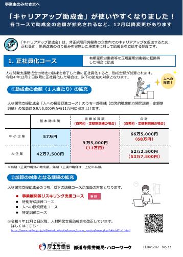 キャリアアップ助成金が使いやすくなりました